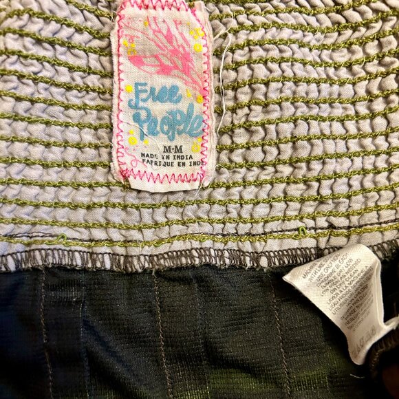 Free People Green Tie Dye Boho Peasant Skirt Medium. - Picture 8 of 8